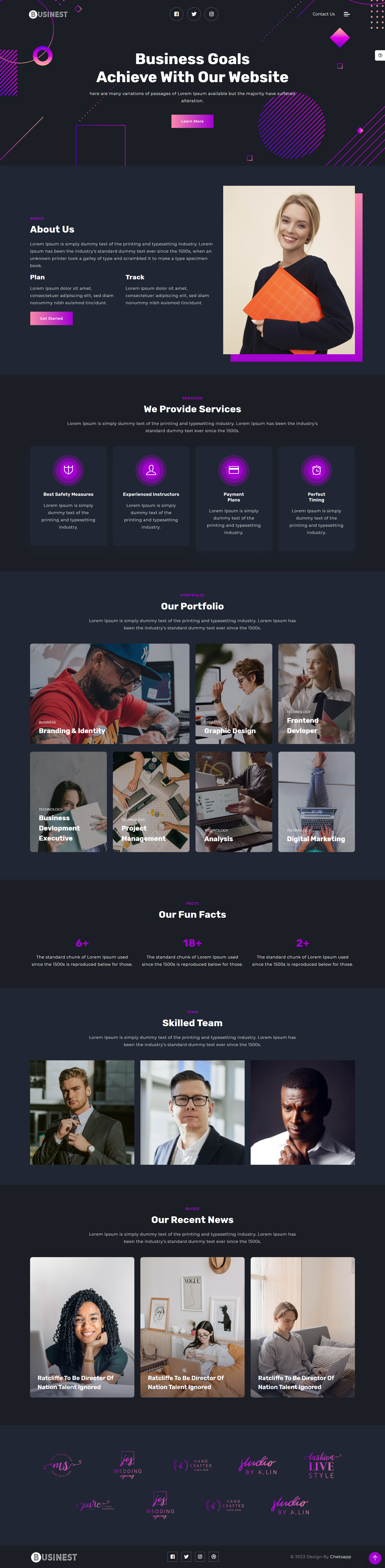 Creative agency dark Template